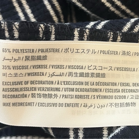 Hollister Navy White Stripes Knit Lightweight Must Have Collection Hoodie Small - Picture 8 of 8